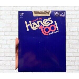 HANES TOO! Barely There, Sandalfoot Size A-B Control Top Pantyhose! New. Vintage